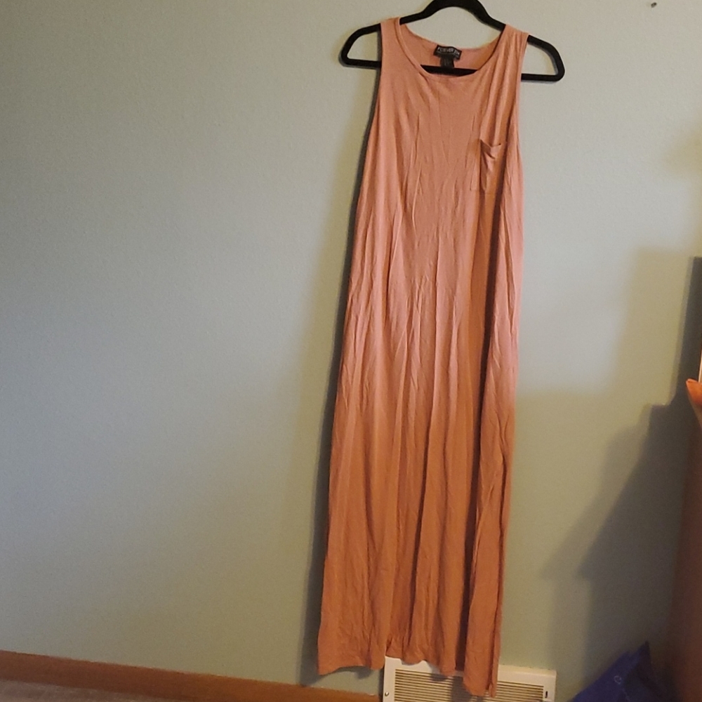 Long burnt orange dress